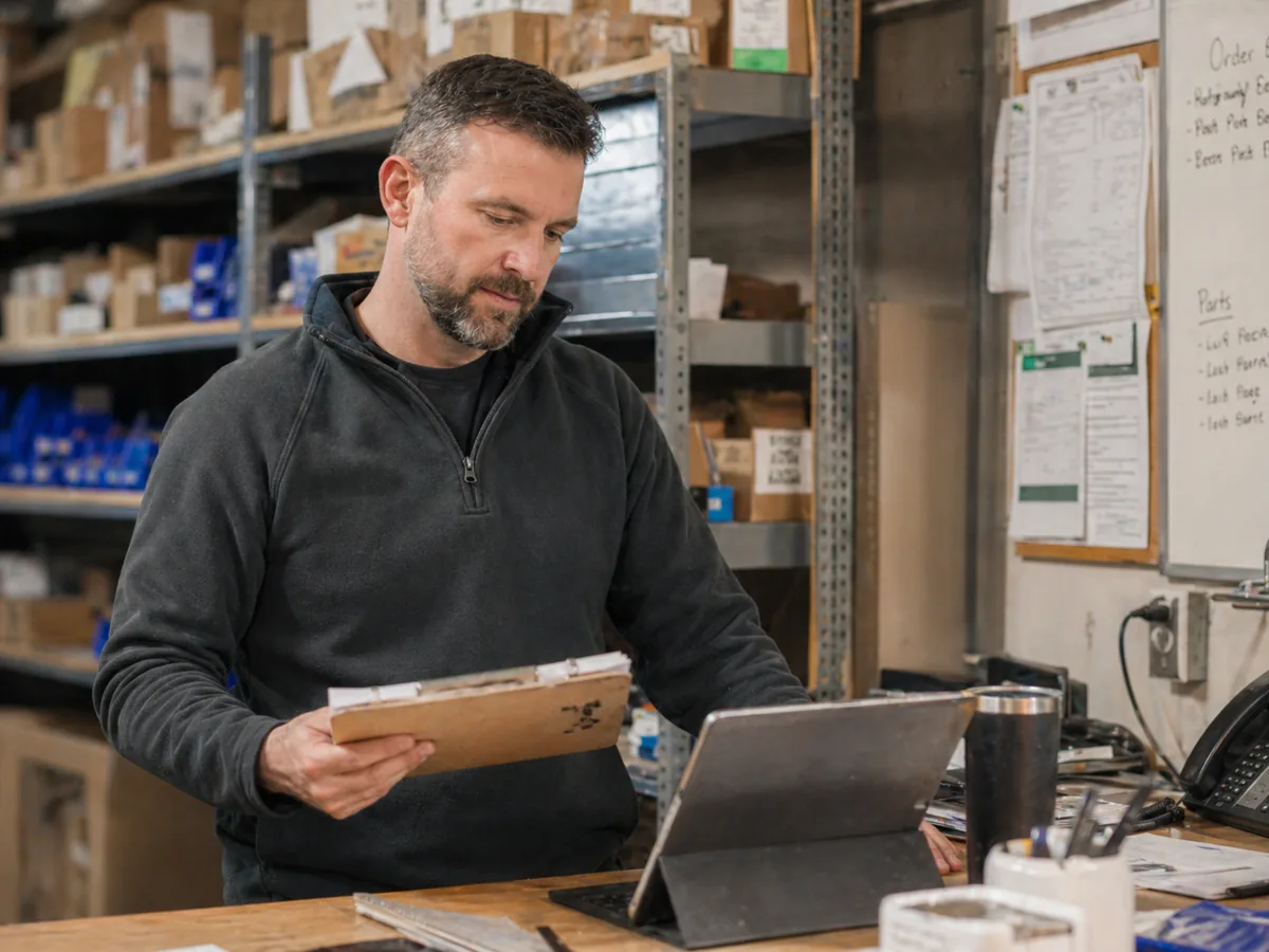 Operator on a manufacturing shop floor